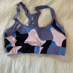 Under Armour Women's Camo Sports Bra - Blue and Black